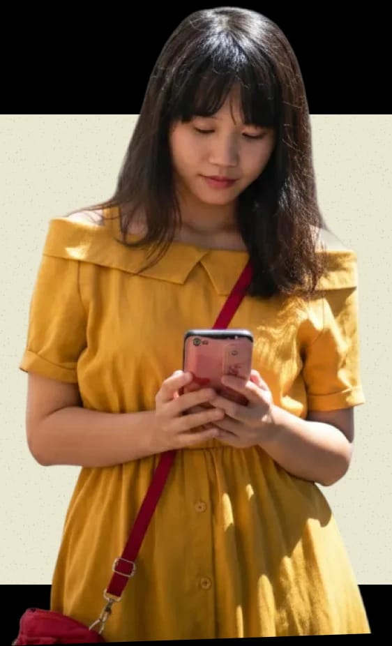 Woman on phone